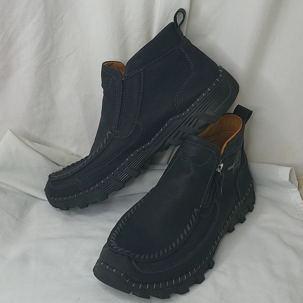MEN'S chukka boots casual loafers non slip ankle booties